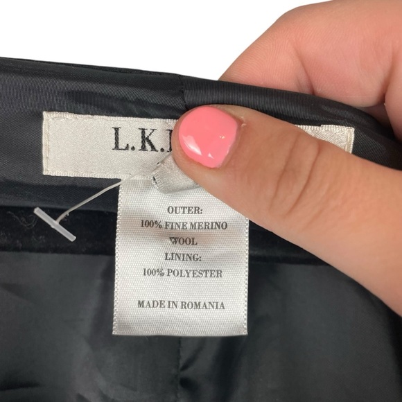 L.K. Bennett London Gray Plaid Wool Dress Size 6 US UK 10 EU 38 Fine Merino Wool - Picture 6 of 9